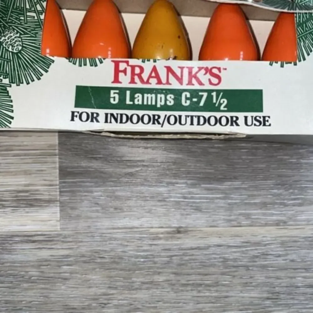Lot Of 10 Frank’s Nursery Christmas Tree Bulbs C-7 1/2 Red Vintage Orange